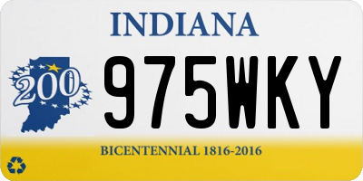 IN license plate 975WKY