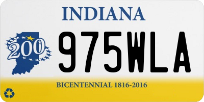 IN license plate 975WLA