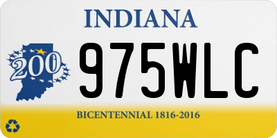 IN license plate 975WLC