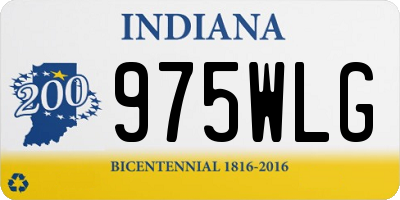 IN license plate 975WLG