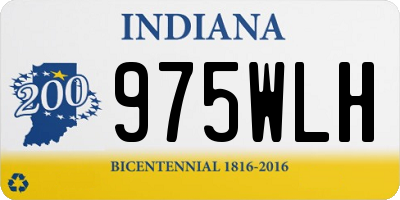 IN license plate 975WLH