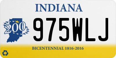 IN license plate 975WLJ