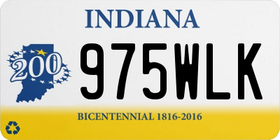 IN license plate 975WLK