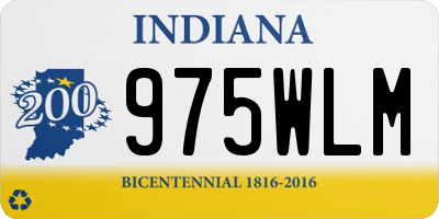IN license plate 975WLM