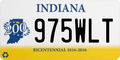 IN license plate 975WLT