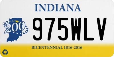 IN license plate 975WLV