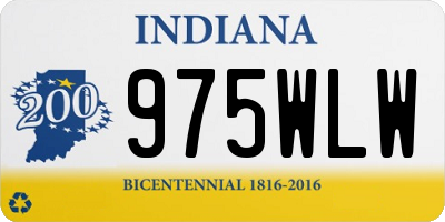 IN license plate 975WLW