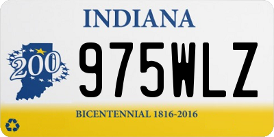 IN license plate 975WLZ