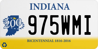 IN license plate 975WMI