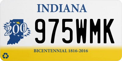 IN license plate 975WMK