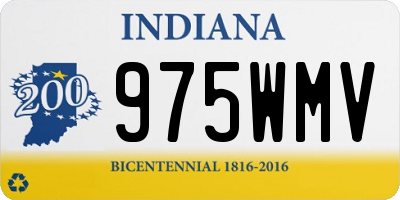 IN license plate 975WMV