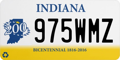 IN license plate 975WMZ