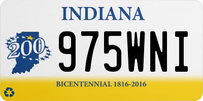 IN license plate 975WNI