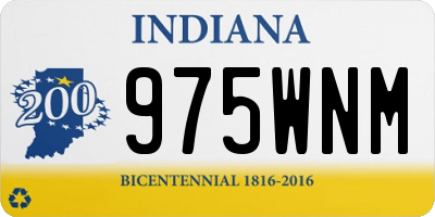 IN license plate 975WNM