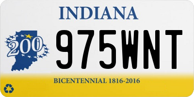 IN license plate 975WNT