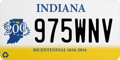 IN license plate 975WNV