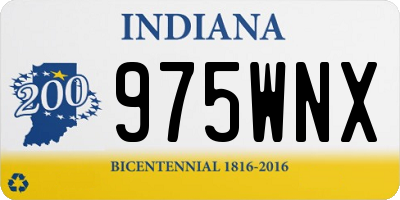 IN license plate 975WNX