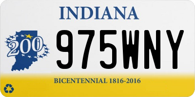 IN license plate 975WNY