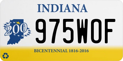 IN license plate 975WOF
