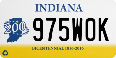 IN license plate 975WOK