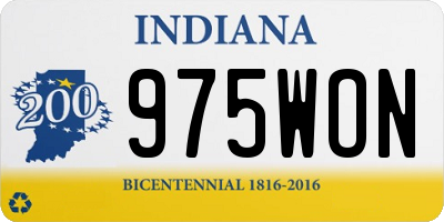 IN license plate 975WON
