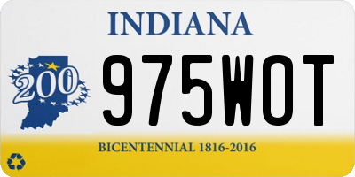 IN license plate 975WOT