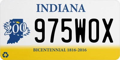 IN license plate 975WOX