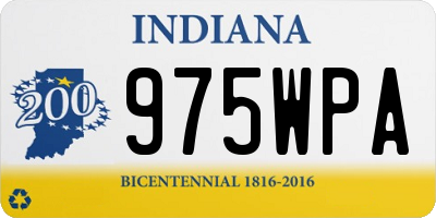 IN license plate 975WPA