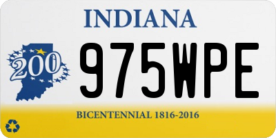 IN license plate 975WPE