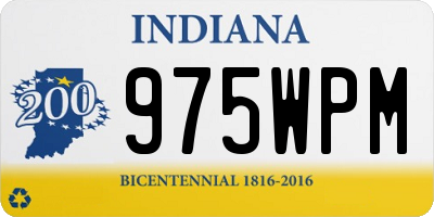 IN license plate 975WPM