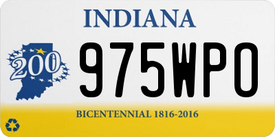 IN license plate 975WPO