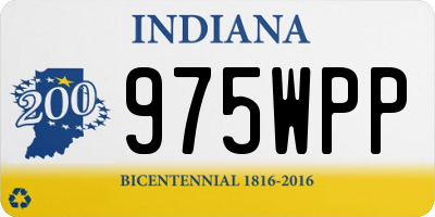 IN license plate 975WPP