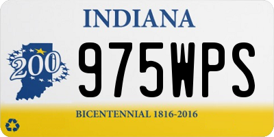 IN license plate 975WPS