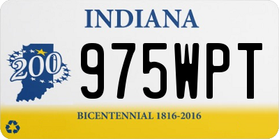 IN license plate 975WPT