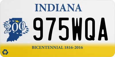 IN license plate 975WQA