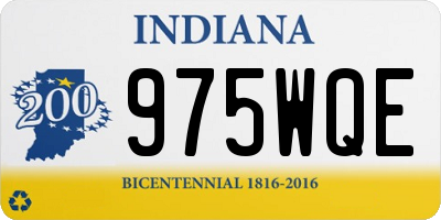 IN license plate 975WQE