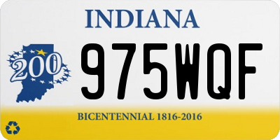 IN license plate 975WQF