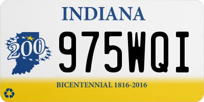 IN license plate 975WQI