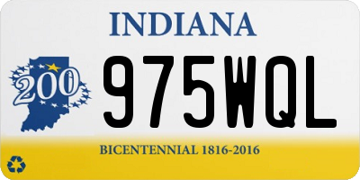 IN license plate 975WQL