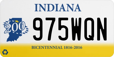 IN license plate 975WQN