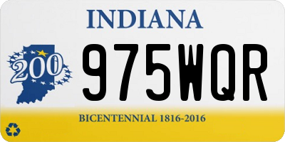 IN license plate 975WQR