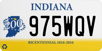 IN license plate 975WQV