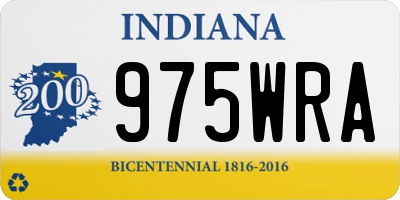 IN license plate 975WRA