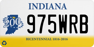 IN license plate 975WRB