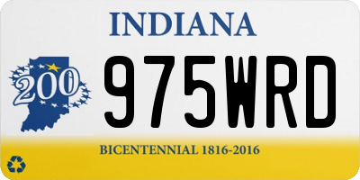 IN license plate 975WRD