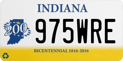 IN license plate 975WRE