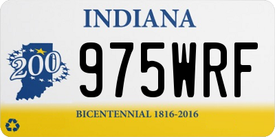 IN license plate 975WRF