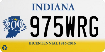 IN license plate 975WRG