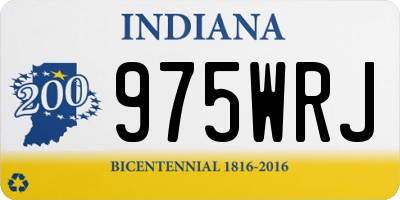 IN license plate 975WRJ