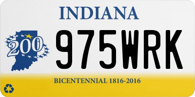 IN license plate 975WRK